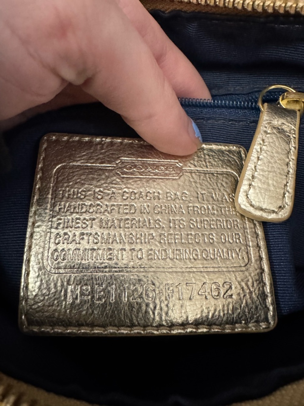 Coach 2011 Poppy Blue Script Shoulder Bag - Picture 12 of 12